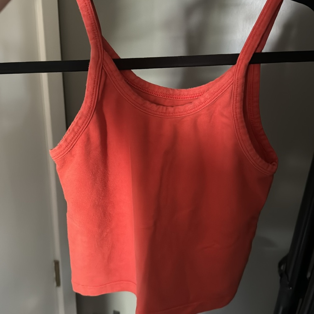 Orange, red ARQ cropped tank - small